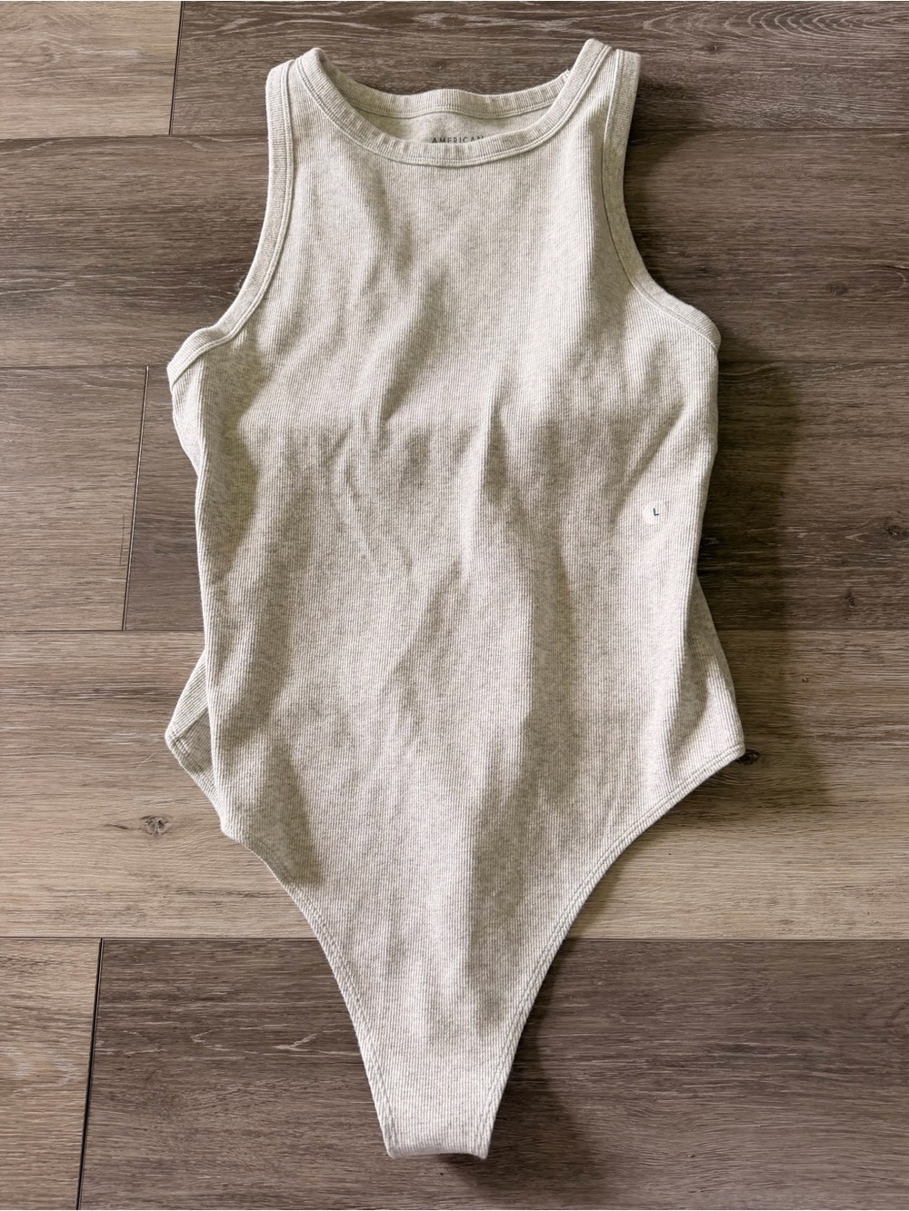 American Eagle Ribbed Racerback Thong Bodysuit - Large